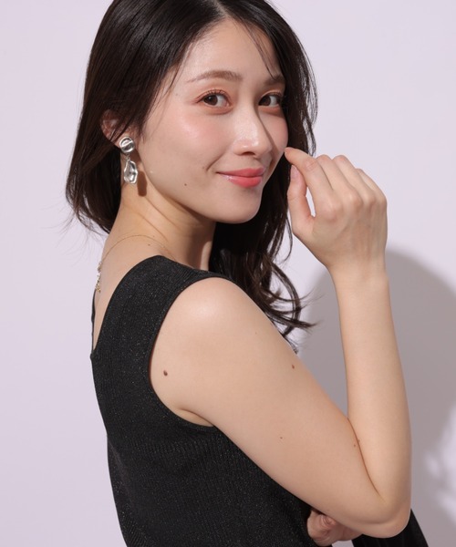 Apuweiser-riche(アプワイザーリッシェ)の「ハート釦シアーカーデ2WAYアンサンブル(ニット/セーター・レディース・ピンク/ブラック/チャコールグレー/ホワイト/グリーン系その他2・2)」の15枚目の写真