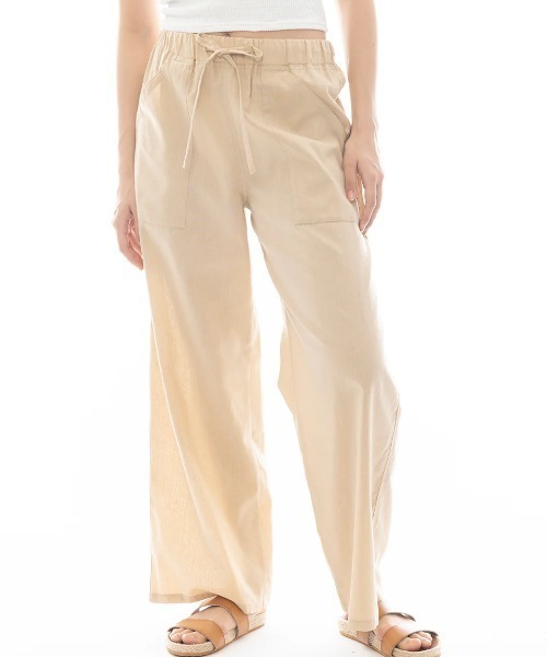 BILLABONG(ビラボン)の「BILLABONG レディース EASY LONG PANTS ロングパンツ 【2025年春夏モデル】/ビラボンウエストゴムイージーパンツ(その他パンツ・レディース・ベージュ/インディゴブルー/ライトブルー/ブラック系その他・MEDIUM/LARGE)」の2枚目の写真