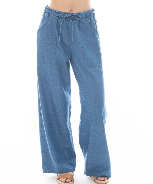 BILLABONG(ビラボン)の「BILLABONG レディース EASY LONG PANTS ロングパンツ 【2025年春夏モデル】/ビラボンウエストゴムイージーパンツ(その他パンツ・レディース・ベージュ/インディゴブルー/ライトブルー/ブラック系その他・MEDIUM/LARGE)」の4枚目の写真