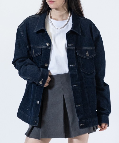 JOHN'S CLOSET(ジョンズクローゼット)の「【3】ストレッチデニムジャケット ワンウォッシュ/ブラスト(デニムジャケット・メンズ・スミクロ/ネイビー/ケミカルウォッシュ/ライトブルー/ブルー・MEDIUM/LARGE/X-LARGE)」の4枚目の写真