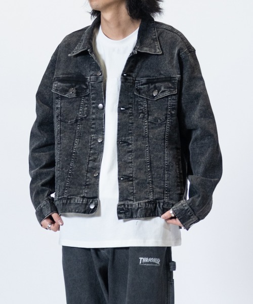 JOHN'S CLOSET(ジョンズクローゼット)の「【3】ストレッチデニムジャケット ワンウォッシュ/ブラスト(デニムジャケット・メンズ・スミクロ/ネイビー/ケミカルウォッシュ/ライトブルー/ブルー・MEDIUM/LARGE/X-LARGE)」の11枚目の写真