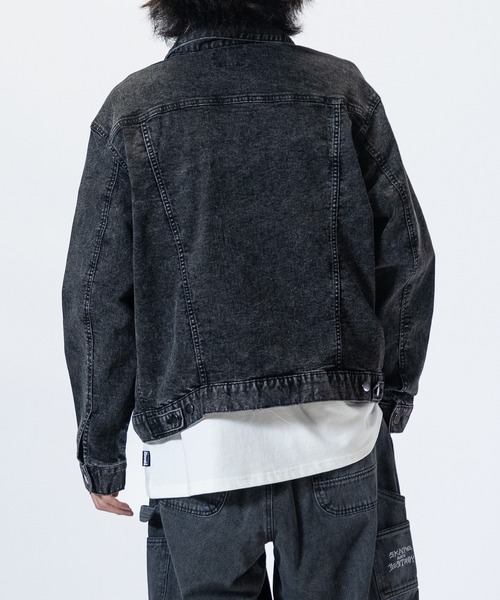 JOHN'S CLOSET(ジョンズクローゼット)の「【3】ストレッチデニムジャケット ワンウォッシュ/ブラスト(デニムジャケット・メンズ・スミクロ/ネイビー/ケミカルウォッシュ/ライトブルー/ブルー・MEDIUM/LARGE/X-LARGE)」の13枚目の写真