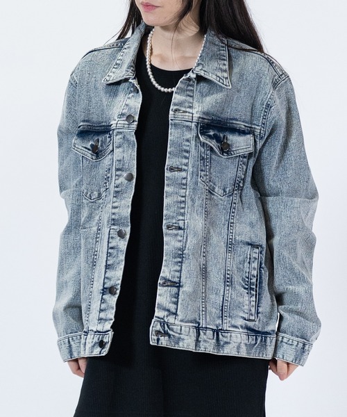 JOHN'S CLOSET(ジョンズクローゼット)の「【3】ストレッチデニムジャケット ワンウォッシュ/ブラスト(デニムジャケット・メンズ・スミクロ/ネイビー/ケミカルウォッシュ/ライトブルー/ブルー・MEDIUM/LARGE/X-LARGE)」の17枚目の写真