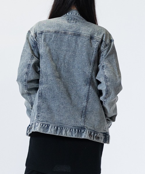JOHN'S CLOSET(ジョンズクローゼット)の「【3】ストレッチデニムジャケット ワンウォッシュ/ブラスト(デニムジャケット・メンズ・スミクロ/ネイビー/ケミカルウォッシュ/ライトブルー/ブルー・MEDIUM/LARGE/X-LARGE)」の19枚目の写真