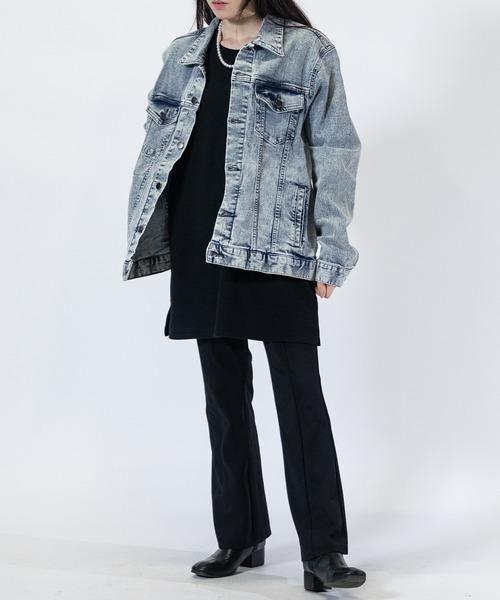 JOHN'S CLOSET(ジョンズクローゼット)の「【3】ストレッチデニムジャケット ワンウォッシュ/ブラスト(デニムジャケット・メンズ・スミクロ/ネイビー/ケミカルウォッシュ/ライトブルー/ブルー・MEDIUM/LARGE/X-LARGE)」の20枚目の写真