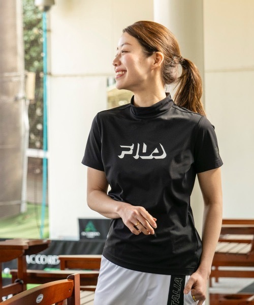 FILA GOLF フィラゴルフ 半袖 モックネック シャツ ゴルフウェア FG セール】【FILA GOLF/フィラゴルフ】レディースモックネック半袖