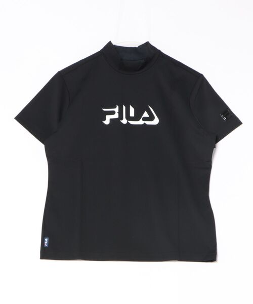 FILA GOLF モックネック 半袖シャツ ホワイト/ブラック セール】【FILA GOLF/フィラゴルフ】レディースモックネック半袖