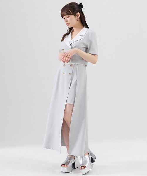 REDYAZEL(レディアゼル)の「【セットアップ可能】バイカラーベルテッドスリットスカート(スカート・レディース・ブラック/グレー/ピンク・FREE)」の14枚目の写真