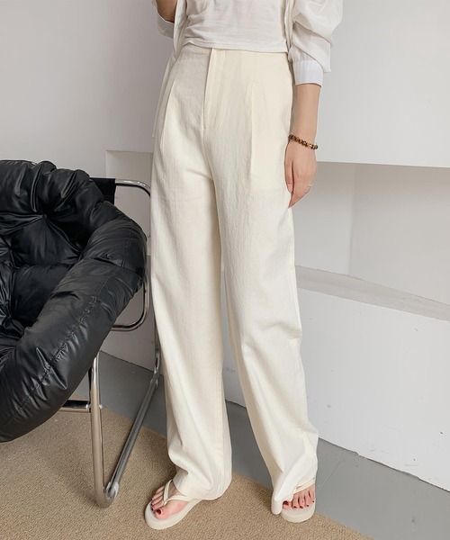 DECADE CLASSIC(ディケイド クラシック)の「ストレートリラックスパンツ(チノパンツ・レディース・ブラック/ホワイト・SMALL/MEDIUM/LARGE)」の1枚目の写真