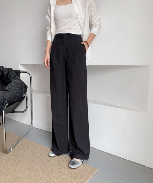 DECADE CLASSIC(ディケイド クラシック)の「ストレートリラックスパンツ(チノパンツ・レディース・ブラック/ホワイト・SMALL/MEDIUM/LARGE)」の12枚目の写真