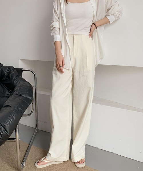 DECADE CLASSIC(ディケイド クラシック)の「ストレートリラックスパンツ(チノパンツ・レディース・ブラック/ホワイト・SMALL/MEDIUM/LARGE)」の4枚目の写真