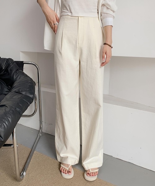 DECADE CLASSIC(ディケイド クラシック)の「ストレートリラックスパンツ(チノパンツ・レディース・ブラック/ホワイト・SMALL/MEDIUM/LARGE)」の6枚目の写真