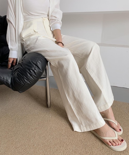 DECADE CLASSIC(ディケイド クラシック)の「ストレートリラックスパンツ(チノパンツ・レディース・ブラック/ホワイト・SMALL/MEDIUM/LARGE)」の10枚目の写真
