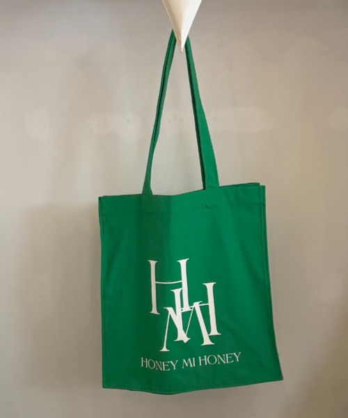HONEY MI HONEY（ハニーミーハニー）の「【ZOZO限定】HONEY logo totebag（トートバッグ・レディース・グリーン/ラベンダー/オフホワイト/レッド/サックスブルー/ピンク/イエロー・FREE）」の3枚目の写真