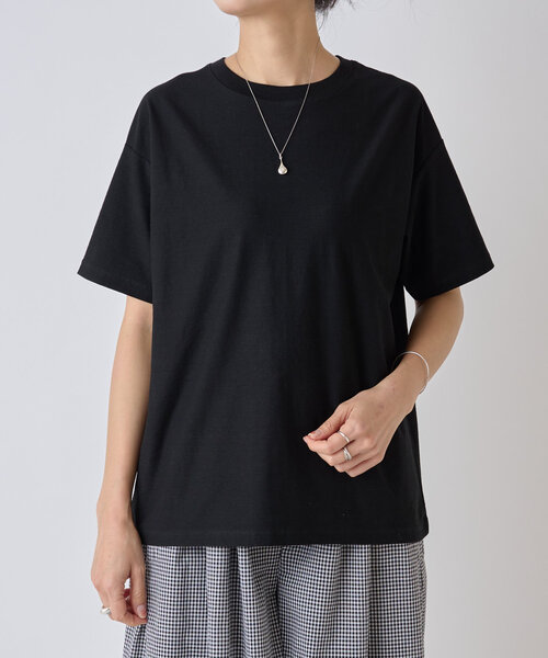 BEARDSLEY（ビアズリー）の「スラブコットン半袖T（Tシャツ/カットソー・レディース・ブラック/ホワイト・FREE）」の3枚目の写真
