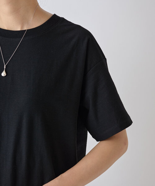 BEARDSLEY（ビアズリー）の「スラブコットン半袖T（Tシャツ/カットソー・レディース・ブラック/ホワイト・FREE）」の8枚目の写真