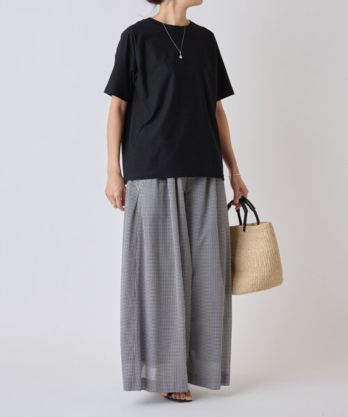 BEARDSLEY（ビアズリー）の「スラブコットン半袖T（Tシャツ/カットソー・レディース・ブラック/ホワイト・FREE）」の13枚目の写真