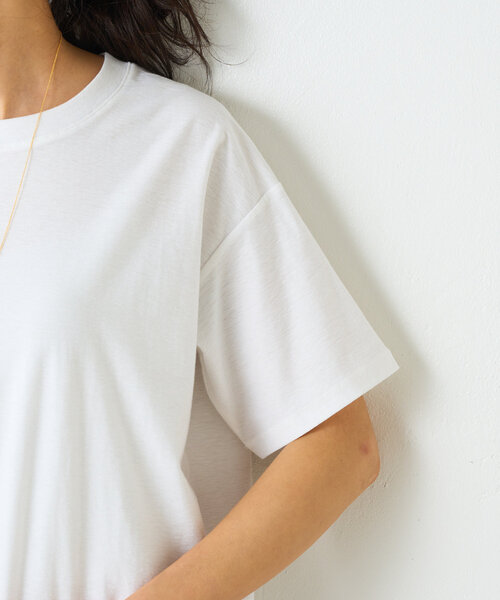 BEARDSLEY（ビアズリー）の「スラブコットン半袖T（Tシャツ/カットソー・レディース・ブラック/ホワイト・FREE）」の18枚目の写真