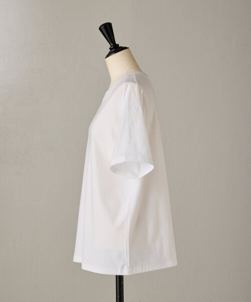 BEARDSLEY(BEARDSLEY GALLARDAGALANTE)◆半袖カットソー/FREE/コットン/WHT/ストライプ/BEZ1021406A0004 BEARDSLEY(BEARDSLEY GALLARDAGALANTE)(ビアズリー(ビアズリーガ