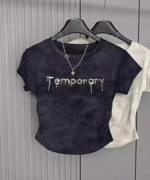 SPIGA（スピーガ）の「サイドギャザーロゴ発泡プリントＴシャツ（Tシャツ/カットソー・レディース・ホワイト/ブラック/ピンク・SMALL/MEDIUM/LARGE）」の2枚目の写真