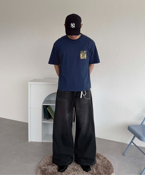 sedacle(セダクル)の「バッググラフィックT(Tシャツ/カットソー・レディース・ブラック/ネイビー/オフホワイト/ピンク・LARGE/MEDIUM/SMALL)」の21枚目の写真