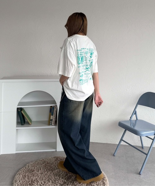 sedacle(セダクル)の「バッググラフィックT(Tシャツ/カットソー・レディース・ブラック/ネイビー/オフホワイト/ピンク・LARGE/MEDIUM/SMALL)」の10枚目の写真