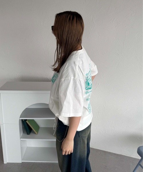 sedacle(セダクル)の「バッググラフィックT(Tシャツ/カットソー・レディース・ブラック/ネイビー/オフホワイト/ピンク・LARGE/MEDIUM/SMALL)」の8枚目の写真