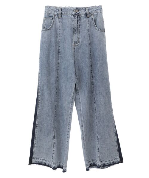 Editt by YECCA VECCA(エディットバイイェッカヴェッカ)の「綿麻ラインバギーデニム(デニムパンツ・レディース・ライトインディゴブルー・S/M)」の22枚目の写真