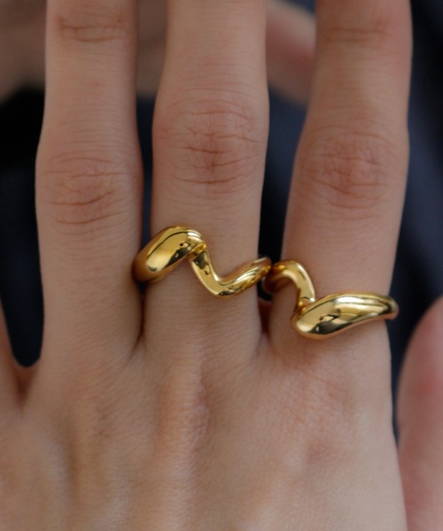 whoseA（フーシー）の「【silver925】Wave Ring/ウェーブリング（リング・レディース・ゴールド・12号）」の3枚目の写真
