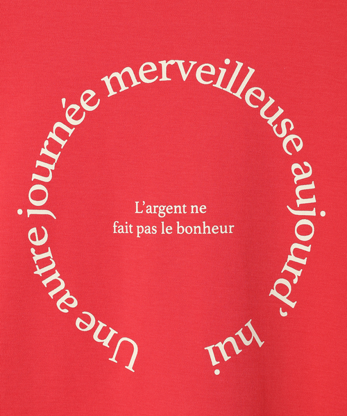 Petit Honfleur(プチオンフルール)の「2025年春夏【接触冷感・UVカット】オーガニックコットンフレンチスリーブロゴTシャツ(Tシャツ/カットソー・レディース・グリーン/レッド/ホワイト・M/L)」の9枚目の写真
