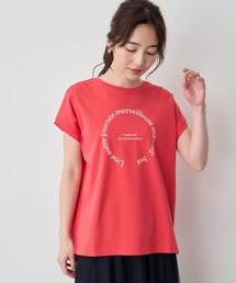 2025年春夏【接触冷感・UVカット】オーガニックコットンフレンチスリーブロゴTシャツ
