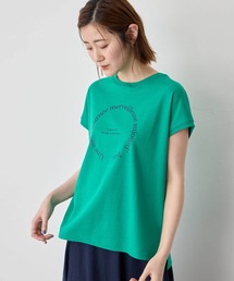 2025年春夏【接触冷感・UVカット】オーガニックコットンフレンチスリーブロゴTシャツ