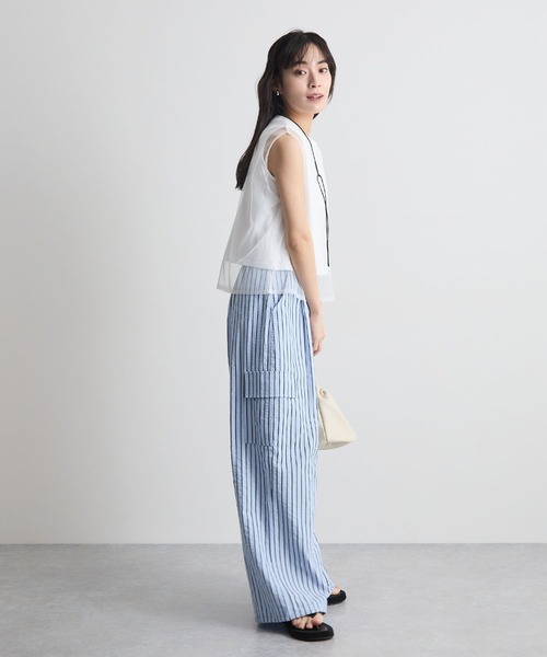 Futier land(フューティアランド)の「フレンチスリーブチュールレイヤードトップス(Tシャツ/カットソー・レディース・ブラック/グレー/ホワイト/ピンク・MEDIUM/LARGE/X-LARGE)」の15枚目の写真