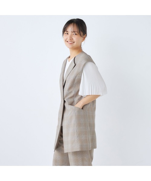 ベスト ジレ 「洗える」切替ノーカラーベスト レディース ベスト ジレ ノーカラーベスト レディース : ZOZOTOWN Yahoo!店