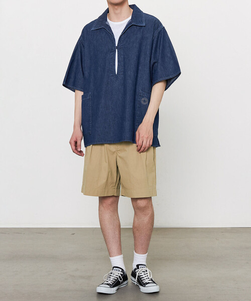 ORCIVAL（オーシバル）の「ORCIVAL | 2タックショーツ MEN（その他パンツ・メンズ・ベージュ/チャコール/オフホワイト・3/4）」の4枚目の写真