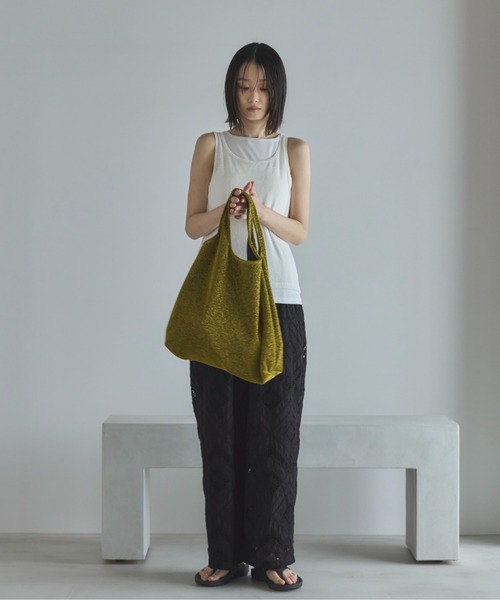 feepur（フェピュール）の「異素材レイヤードアメスリタンク（タンクトップ・レディース・チャコールグレー/アイボリー/ベージュ・MEDIUM）」の22枚目の写真