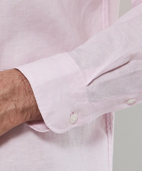 MACKINTOSH LONDON（マッキントッシュ ロンドン）の「【LEON掲載】ストレッチリネンワイドカラーシャツ（シャツ/ブラウス・メンズ・パープル系その他2/ピンク系その他2/ブルー系その他2/ネイビー/オフホワイト・XL/L/M）」の17枚目の写真