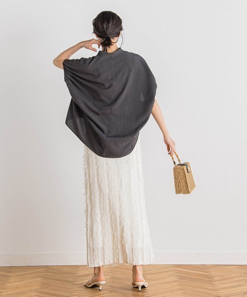 Droite lautreamont（ドロワットロートレアモン）の「タンブラーブッチャーブラウス≪手洗い可能≫（シャツ/ブラウス・レディース・イエロー/ダークネイビー/チャコールグレー・M）」の22枚目の写真