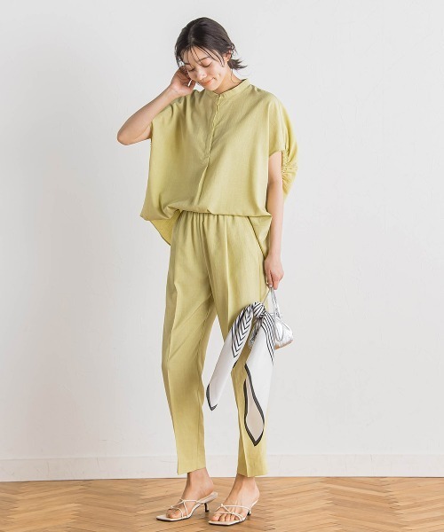 Droite lautreamont（ドロワットロートレアモン）の「タンブラーブッチャーブラウス≪手洗い可能≫（シャツ/ブラウス・レディース・イエロー/ダークネイビー/チャコールグレー・M）」の5枚目の写真