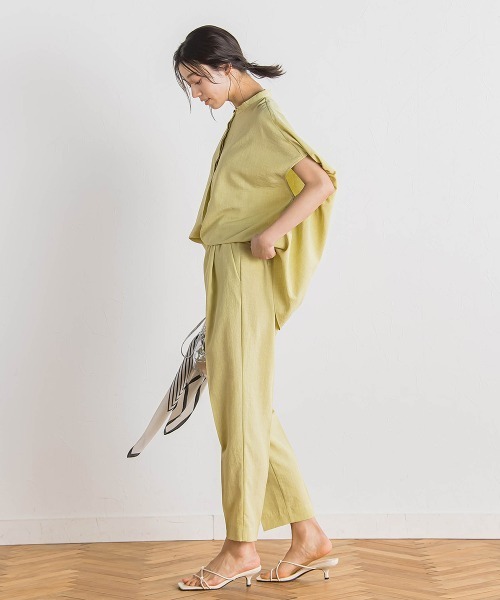 Droite lautreamont（ドロワットロートレアモン）の「タンブラーブッチャーブラウス≪手洗い可能≫（シャツ/ブラウス・レディース・イエロー/ダークネイビー/チャコールグレー・M）」の4枚目の写真