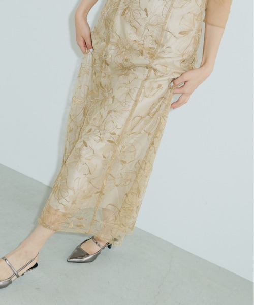 チュールドレープスパンコールドレス / tulle drape spangle dress（ドレス）｜ANDRESD（アンドレスド）