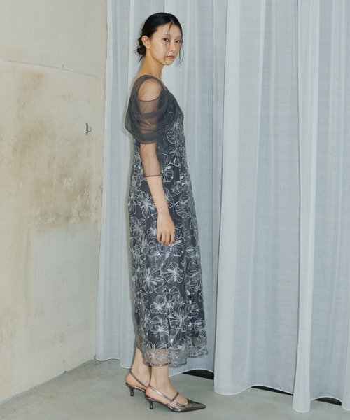 ANDRESD チュール　ドレス ANDRESD ドレス pleats tulle dress プリーツチュールドレス