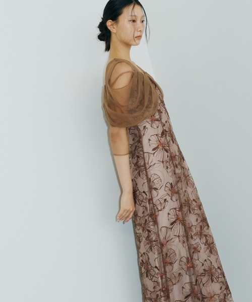 チュールドレープスパンコールドレス / tulle drape spangle dress（ドレス）｜ANDRESD（アンドレスド）