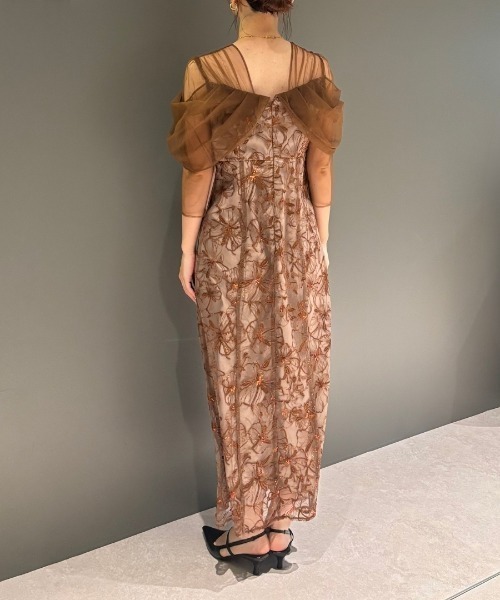 andresd チュールドレープスパンコールドレス チュールドレープスパンコールドレス / tulle drape spangle dress
