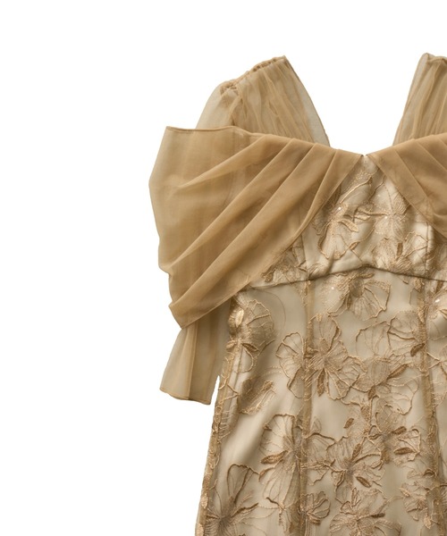 チュールドレープスパンコールドレス / tulle drape spangle dress（ドレス）｜ANDRESD（アンドレスド）