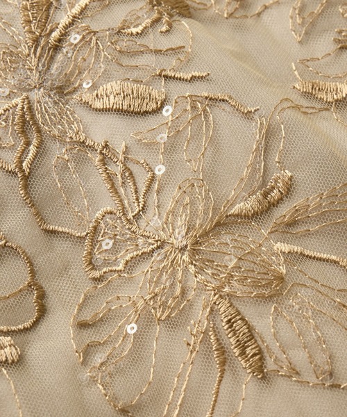 チュールドレープスパンコールドレス / tulle drape spangle dress（ドレス）｜ANDRESD（アンドレスド）