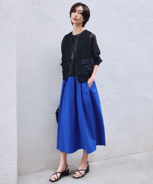 ICB(アイシービー)の「Ta/Peメッシュ ブルゾン(その他アウター・レディース・アイボリー系/ネイビー系/ブラック系・40/42/44/46/48)」の15枚目の写真