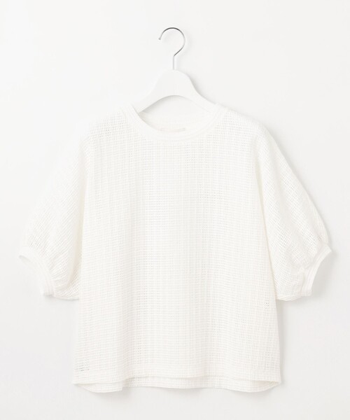 自由区(ジユウク)の「チェックジャカード カットソー(Tシャツ/カットソー・レディース・アイボリー系/グレー系/ダルブルー系・38)」の10枚目の写真