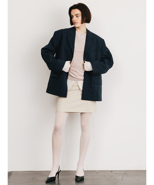 CREDONA(クレドナ)の「SHEER SKIRT SET/シアースカートセット(スカート・レディース・ホワイト/ブルー・FREE)」の3枚目の写真