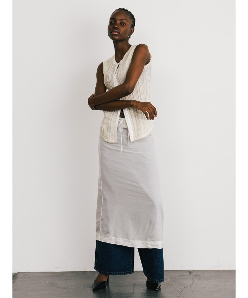 CREDONA(クレドナ)の「SHEER SKIRT SET/シアースカートセット(スカート・レディース・ホワイト/ブルー・FREE)」の22枚目の写真